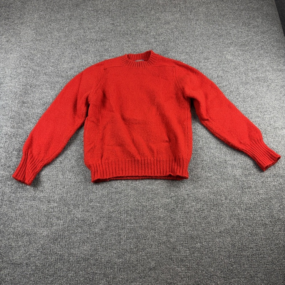 Vintage Pendleton Sweater Womens Medium Red Shetland Wool Crewneck Pullover USA
